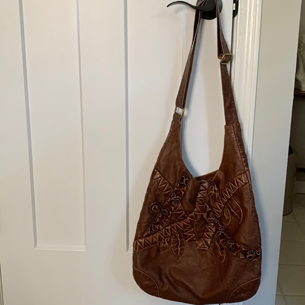 Marc Echo faux/vegan leather brown hobo bag